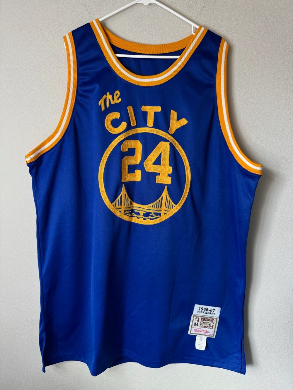 Mitchell & Ness Rick Barry The City 24 Jersey Mens 56 2XL Warriors Hardwood